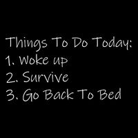 Things To Do Today Wake Up Survive Go Back To Bed Button