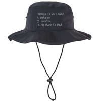 Things To Do Today Wake Up Survive Go Back To Bed Bucket Hat