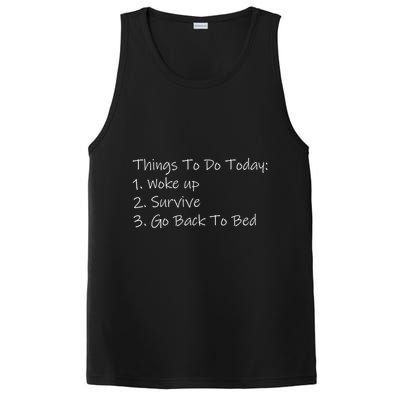 Things To Do Today Wake Up Survive Go Back To Bed PosiCharge Competitor Tank