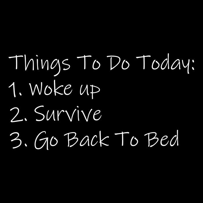 Things To Do Today Wake Up Survive Go Back To Bed Kids T-Shirt