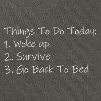 Things To Do Today Wake Up Survive Go Back To Bed Cotton Canvas Backpack