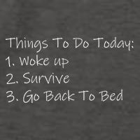 Things To Do Today Wake Up Survive Go Back To Bed Vector Backpack
