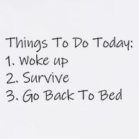 Things To Do Today Wake Up Survive Go Back To Bed Garment-Dyed Sweatshirt