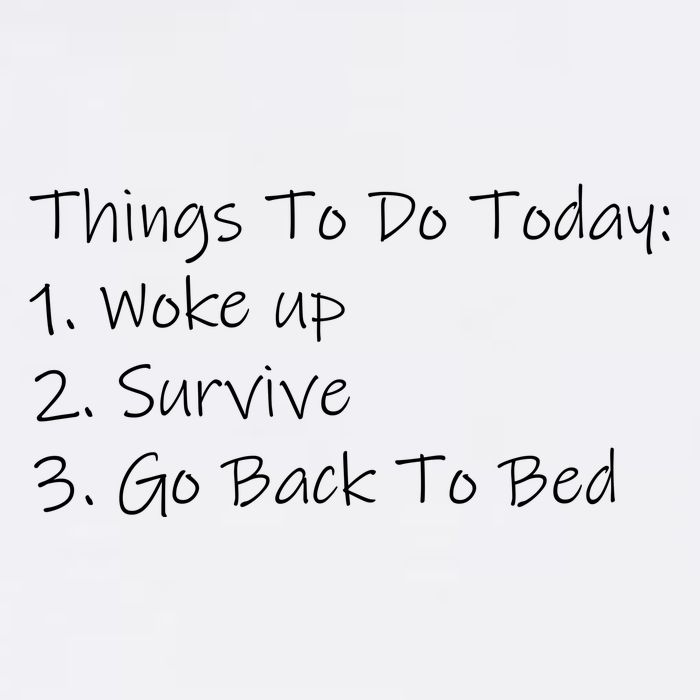 Things To Do Today Wake Up Survive Go Back To Bed Garment-Dyed Sweatshirt