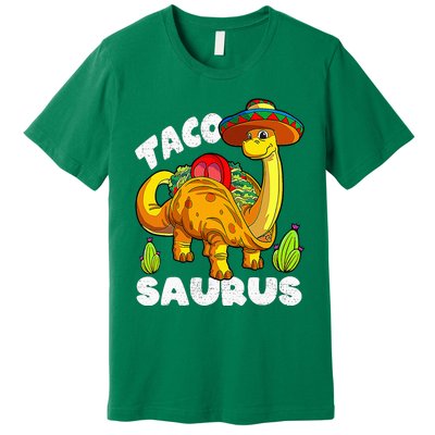 Tacosaurus Taco Dinosaur Funny Dino Cinco De Mayo Mexican Premium T-Shirt