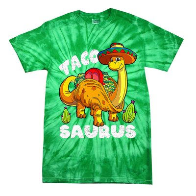 Tacosaurus Taco Dinosaur Funny Dino Cinco De Mayo Mexican Tie-Dye T-Shirt