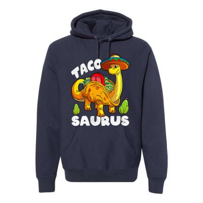 Tacosaurus Taco Dinosaur Funny Dino Cinco De Mayo Mexican Premium Hoodie