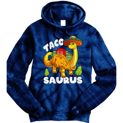 Tacosaurus Taco Dinosaur Funny Dino Cinco De Mayo Mexican Tie Dye Hoodie