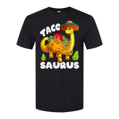 Tacosaurus Taco Dinosaur Funny Dino Cinco De Mayo Mexican Softstyle CVC T-Shirt