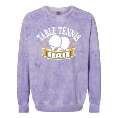 Table Tennis Dad Gift Fathers Day Gift Colorblast Crewneck Sweatshirt