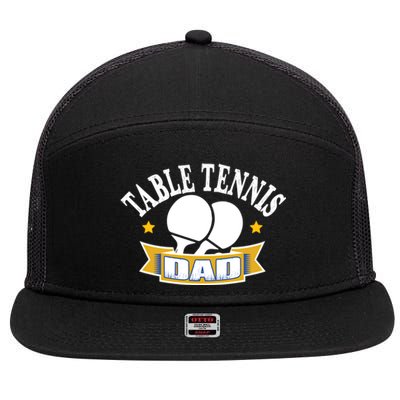 Table Tennis Dad Gift Fathers Day Gift 7 Panel Mesh Trucker Snapback Hat