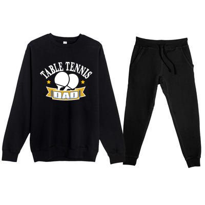 Table Tennis Dad Gift Fathers Day Gift Premium Crewneck Sweatsuit Set