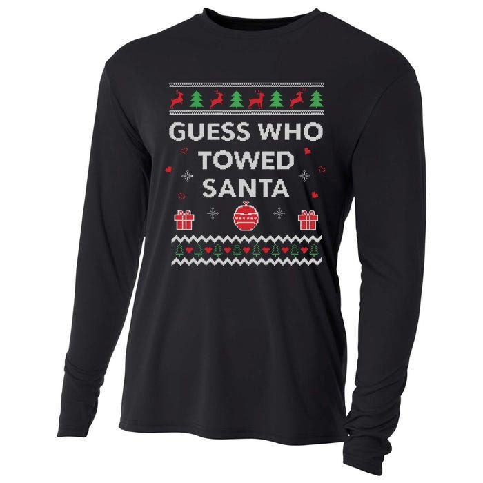 Tow Truck Driver Christmas Funny Xmas Design Cooling Performance Long Sleeve Crew