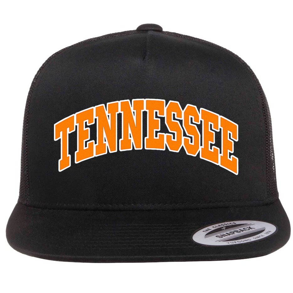 Tennessee Throwback Design Classic Flat Bill Trucker Hat