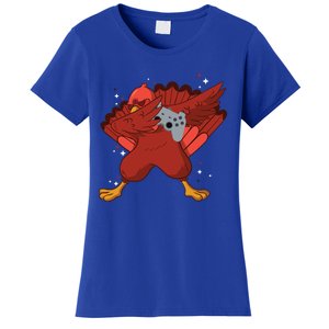 Thanksgiving Turkey Dabbing Video Game Lover Pro Gamer Gift Women's T-Shirt