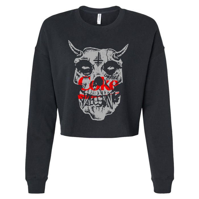 Twitching Tongues Diet C.O.K.E Cropped Pullover Crew