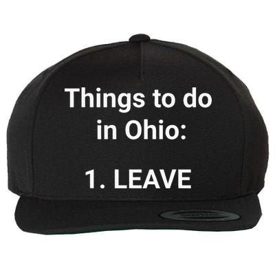 Things To Do In Ohio Leave Funny Ohio Memes Wool Snapback Cap