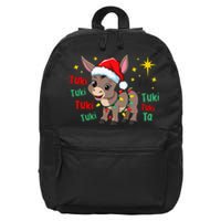 Tuki Tuki Donkey Tis The Season Mexican Spanish Christmas 16 in Basic Backpack