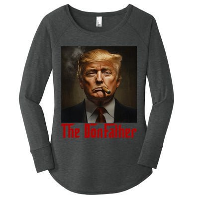 Trump The Donfather Cool American Women's Perfect Tri Tunic Long Sleeve Shirt