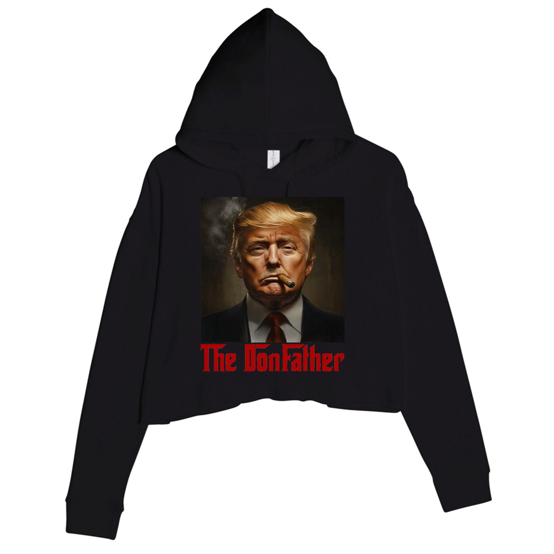 Trump The Donfather Cool American Crop Fleece Hoodie