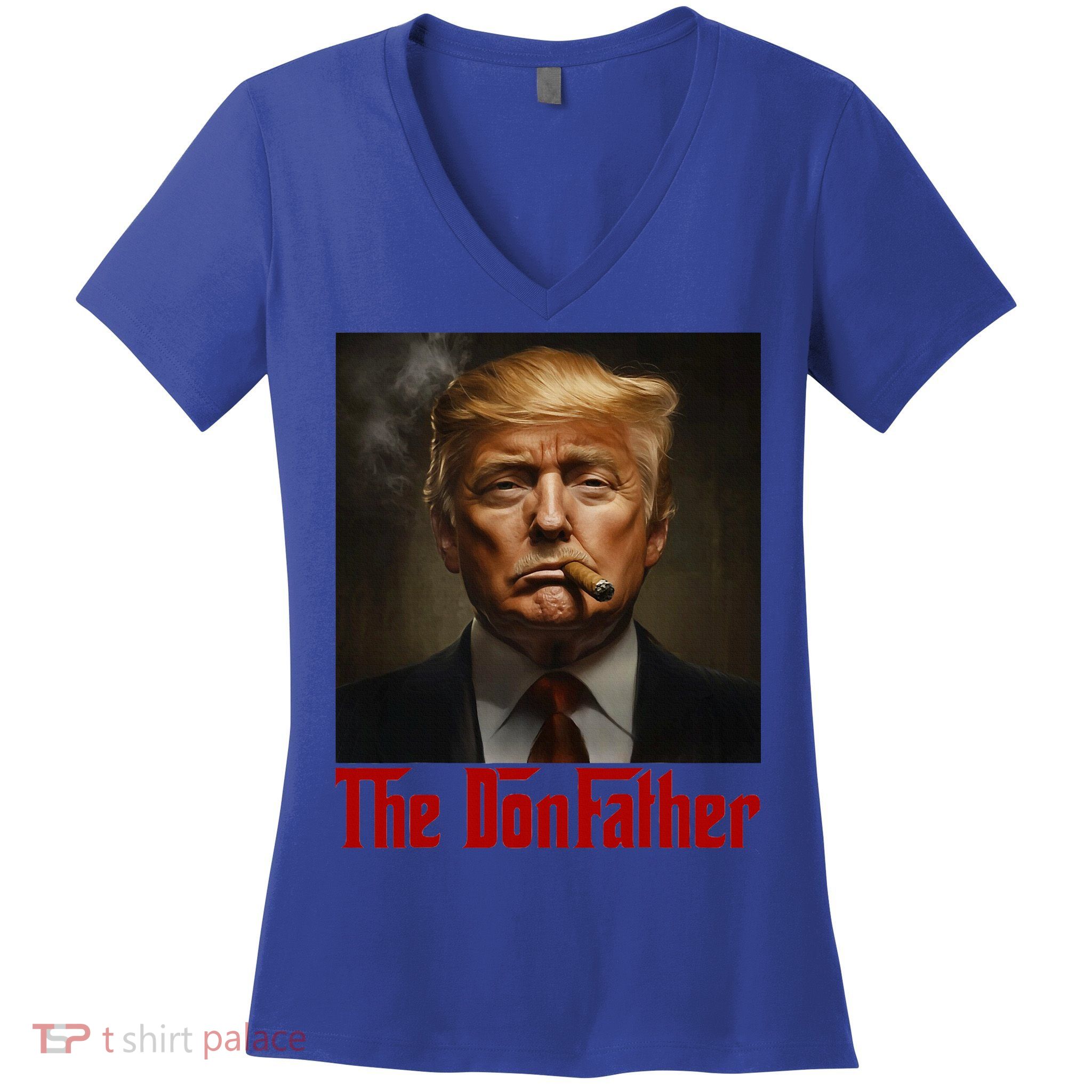 Trump The Donfather Cool American Women's V-Neck T-Shirt