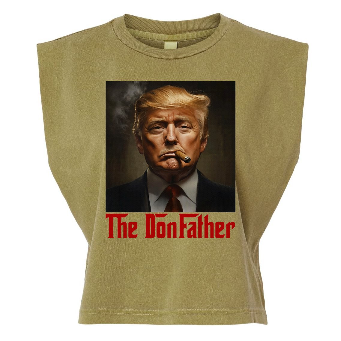 Trump The Donfather Cool American Garment-Dyed Women's Muscle Tee