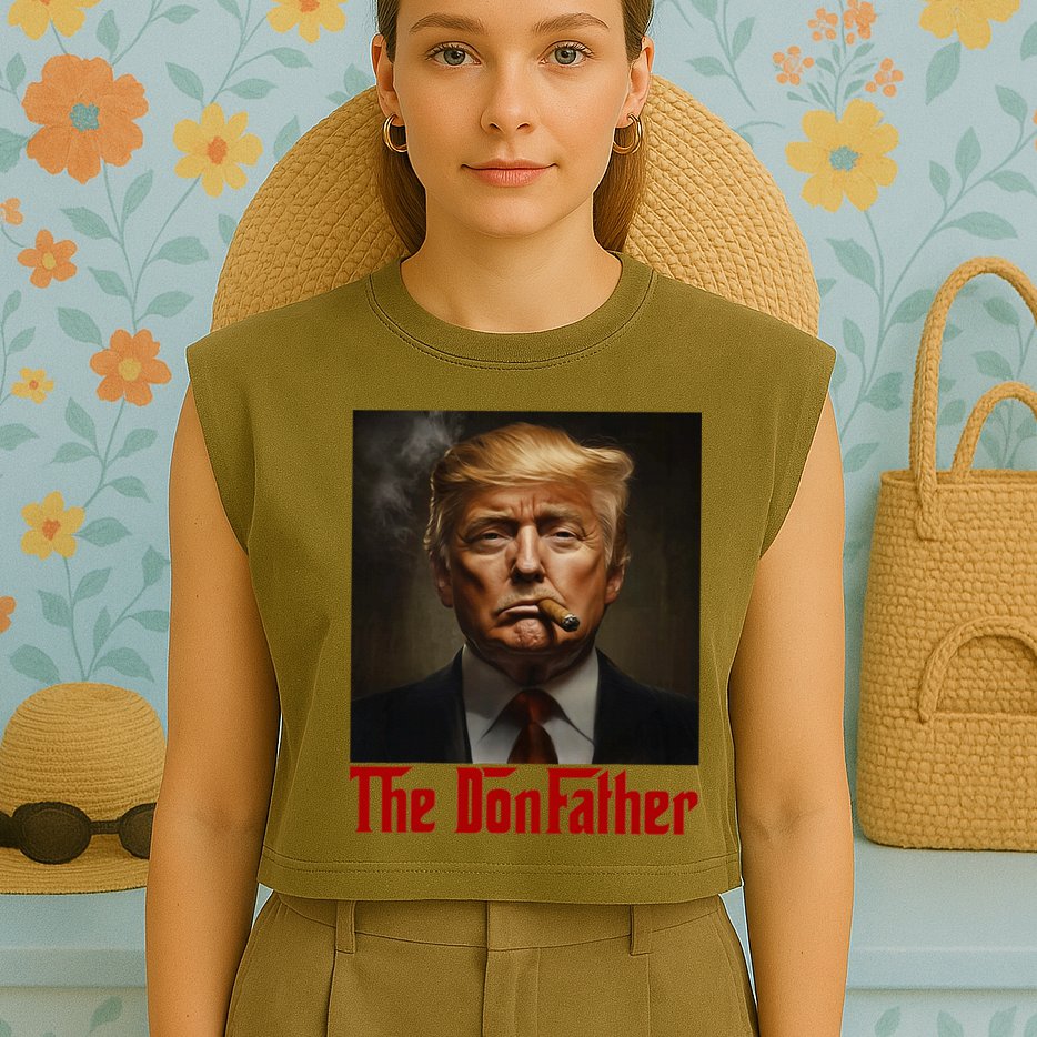 Trump The Donfather Cool American Garment-Dyed Women's Muscle Tee