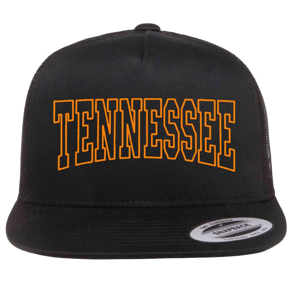 Tennessee Throwback Design Classic Flat Bill Trucker Hat