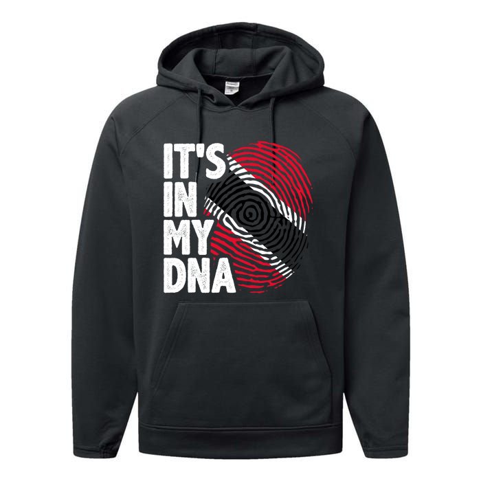 Trinidadian Tobagonian Dna Trinidad And Tobago Flag Performance Fleece Hoodie