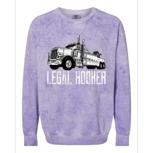 Tow Truck Driver Legal Hooker Funny Big Wrecker Colorblast Crewneck Sweatshirt