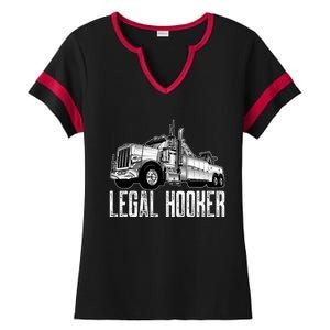 Tow Truck Driver Legal Hooker Funny Big Wrecker Ladies Halftime Notch Neck Tee