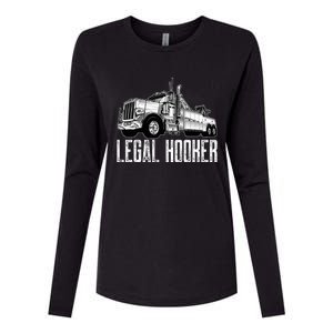 Tow Truck Driver Legal Hooker Funny Big Wrecker Womens Cotton Relaxed Long Sleeve T-Shirt