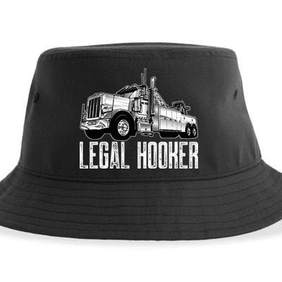 Tow Truck Driver Legal Hooker Funny Big Wrecker Sustainable Bucket Hat