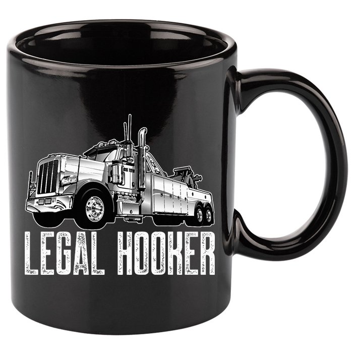 Tow Truck Driver Legal Hooker Funny Big Wrecker 11oz C Handle Ceramic Mug