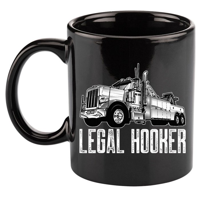 Tow Truck Driver Legal Hooker Funny Big Wrecker 11oz C Handle Ceramic Mug