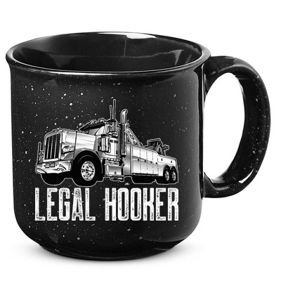 Tow Truck Driver Legal Hooker Funny Big Wrecker 15oz Campfire Ceramic Mug