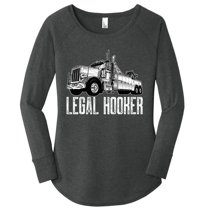 Tow Truck Driver Legal Hooker Funny Big Wrecker Women's Perfect Tri Tunic Long Sleeve Shirt