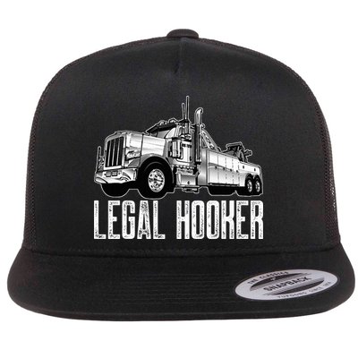 Tow Truck Driver Legal Hooker Funny Big Wrecker Flat Bill Trucker Hat
