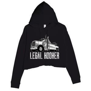 Tow Truck Driver Legal Hooker Funny Big Wrecker Crop Fleece Hoodie