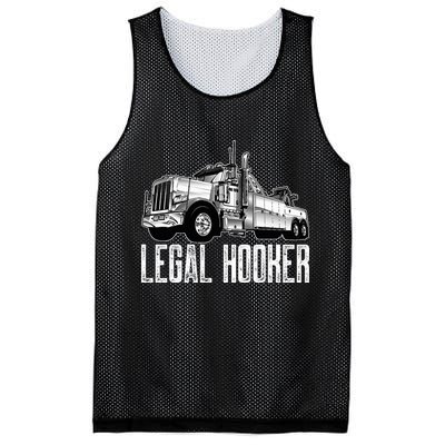 Tow Truck Driver Legal Hooker Funny Big Wrecker Mesh Reversible Basketball Jersey Tank