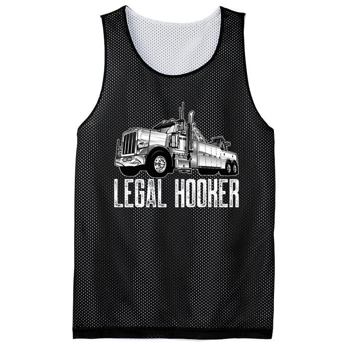 Tow Truck Driver Legal Hooker Funny Big Wrecker Mesh Reversible Basketball Jersey Tank