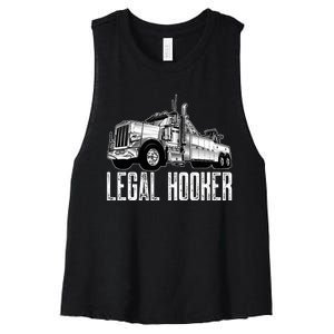 Tow Truck Driver Legal Hooker Funny Big Wrecker Women's Racerback Cropped Tank