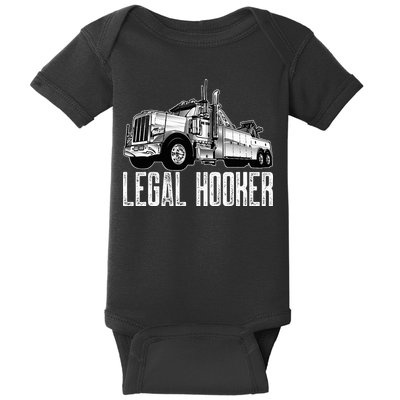 Tow Truck Driver Legal Hooker Funny Big Wrecker Baby Bodysuit