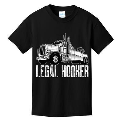 Tow Truck Driver Legal Hooker Funny Big Wrecker Kids T-Shirt