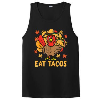 Thanksgiving Turkey Eat Tacos Funny Boys Turkey PosiCharge Competitor Tank