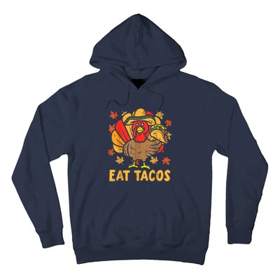 Thanksgiving Turkey Eat Tacos Funny Boys Turkey Hoodie