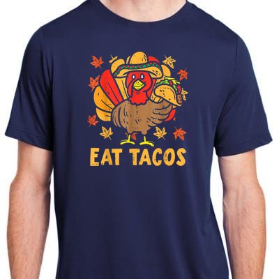 Thanksgiving Turkey Eat Tacos Funny Boys Turkey Adult ChromaSoft Performance T-Shirt