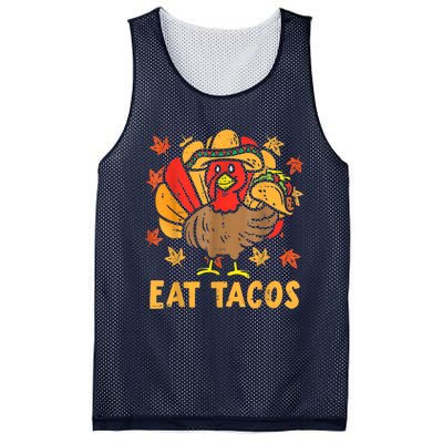 Thanksgiving Turkey Eat Tacos Funny Boys Turkey Mesh Reversible Basketball Jersey Tank