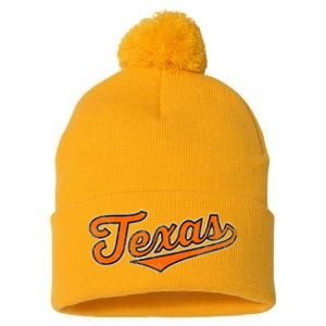 Texas Pom Pom 12in Knit Beanie