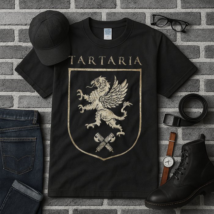 Tartaria Tartarian Empire Griffin, Tartary Family Crest Tall T-Shirt